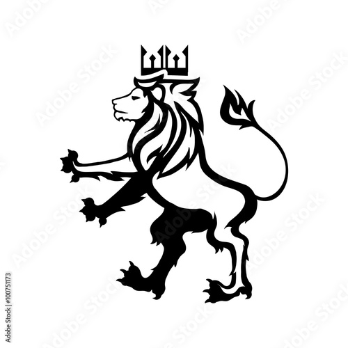 Heraldry lion logo