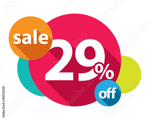 29% discount logo colorful circles