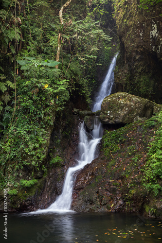 Bottom Fall of the Ng Tung Chai Waterfalls at the New Territories in Hong Kong, China.