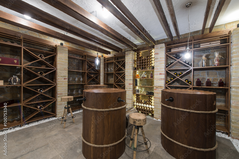 Wine cellar in luxury villa Wine cellar in luxury villa