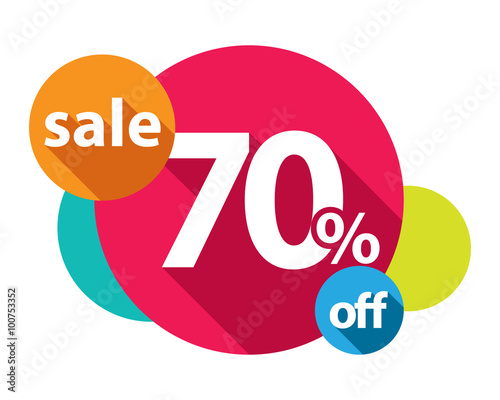 70% discount logo colorful circles