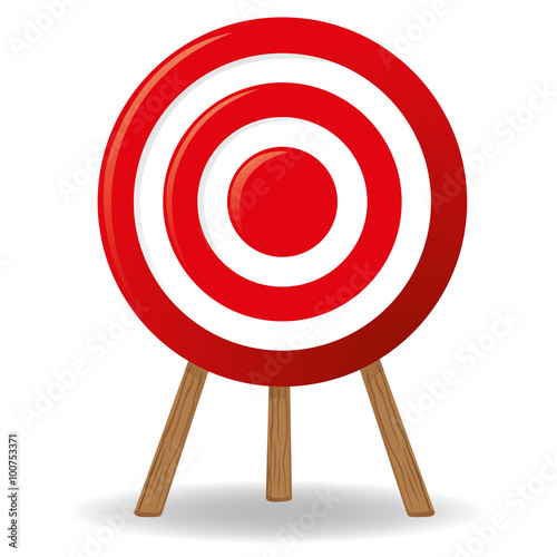 Target object supported, shooting sport target in front