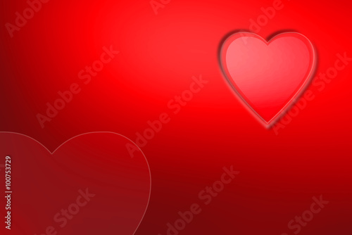 Valentine background with love  red heart