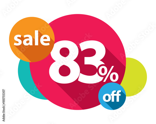 83% discount logo colorful circles