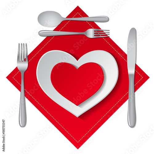 heart plate isolated
