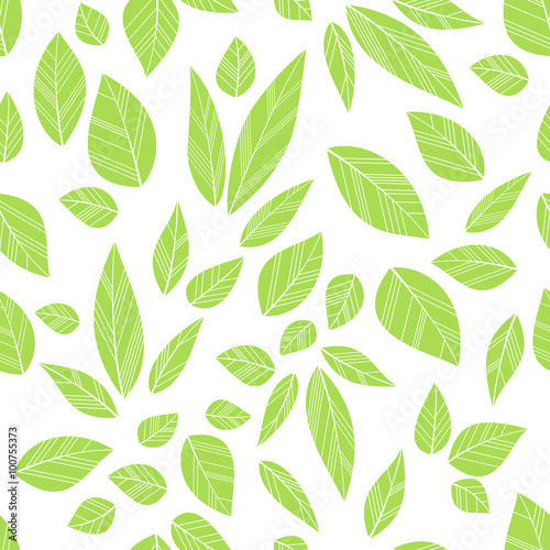 green seamless leaves 