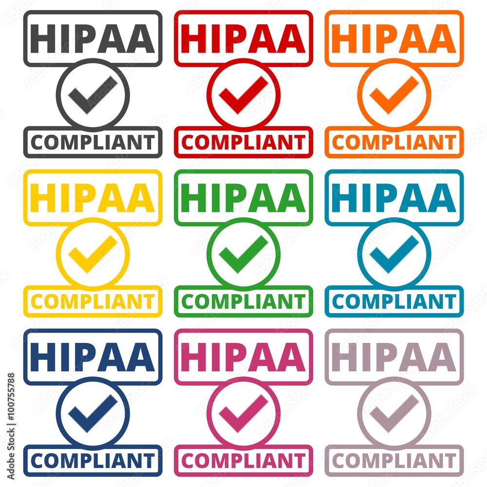 HIPAA badge - Health Insurance Portability and Accountability Act HIPAA badge - Health Insurance Portability and Accountability Act