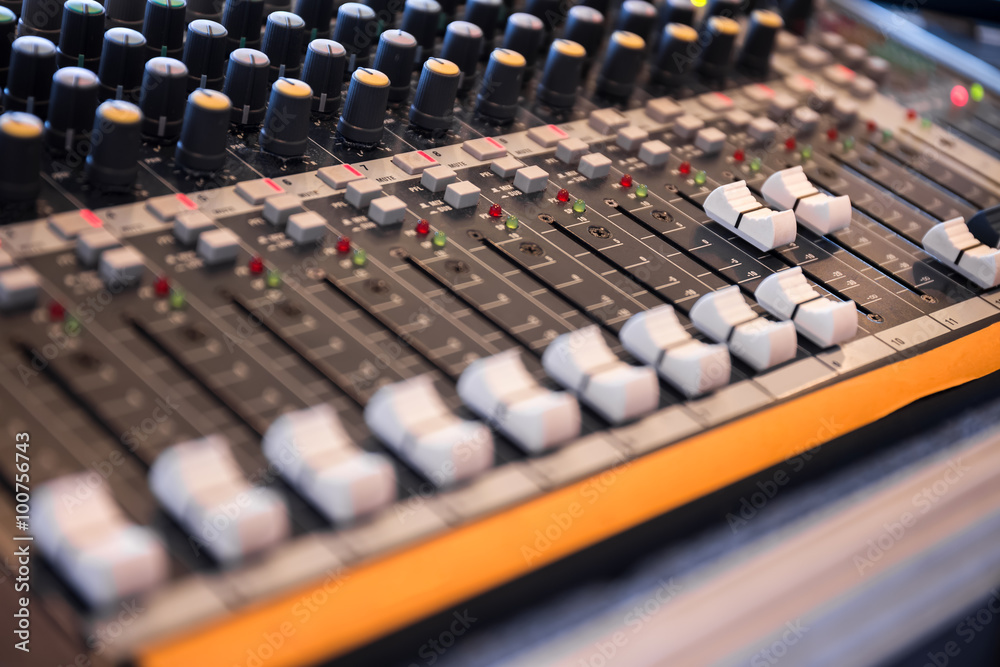 Sound mixer control panel Sound mixer control panel