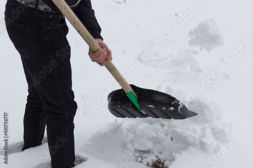 a guy with a shovel