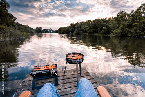 Photography Grillen am Steg auf der Havel