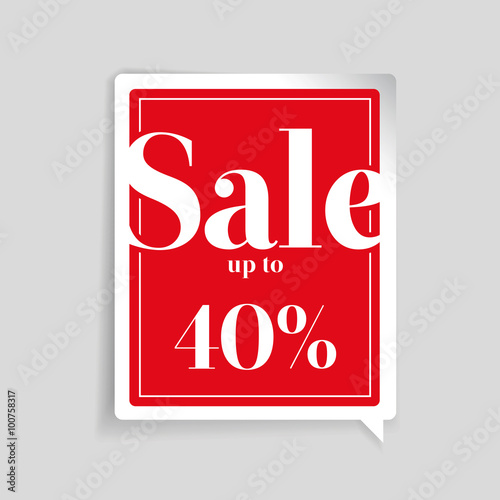 Sale up to 40% off sale label