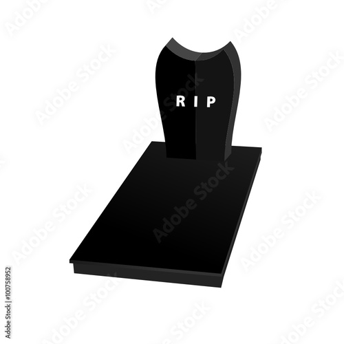 gravestone illustration in black