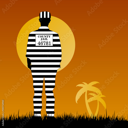 prisioner in nature illustration