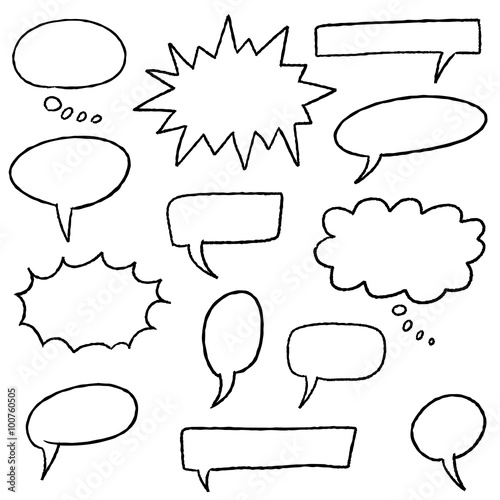 Blank speech bubbles