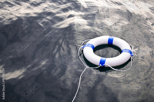 Sea life saver float on the sea