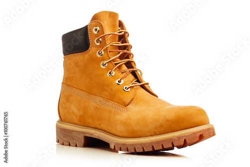 yellow boot isolated on white