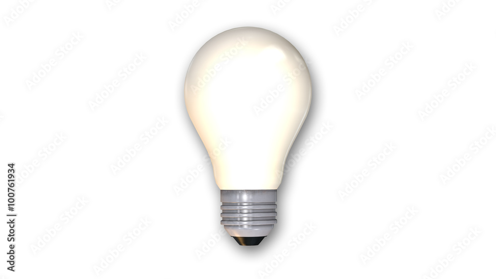 Glowing Light Bulb, electric lighting isolated on white background Glowing Light Bulb, electric lighting isolated on white background