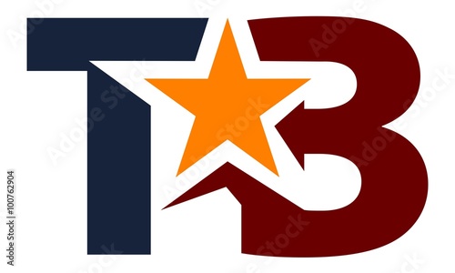 Letter TB Star Modern Logo