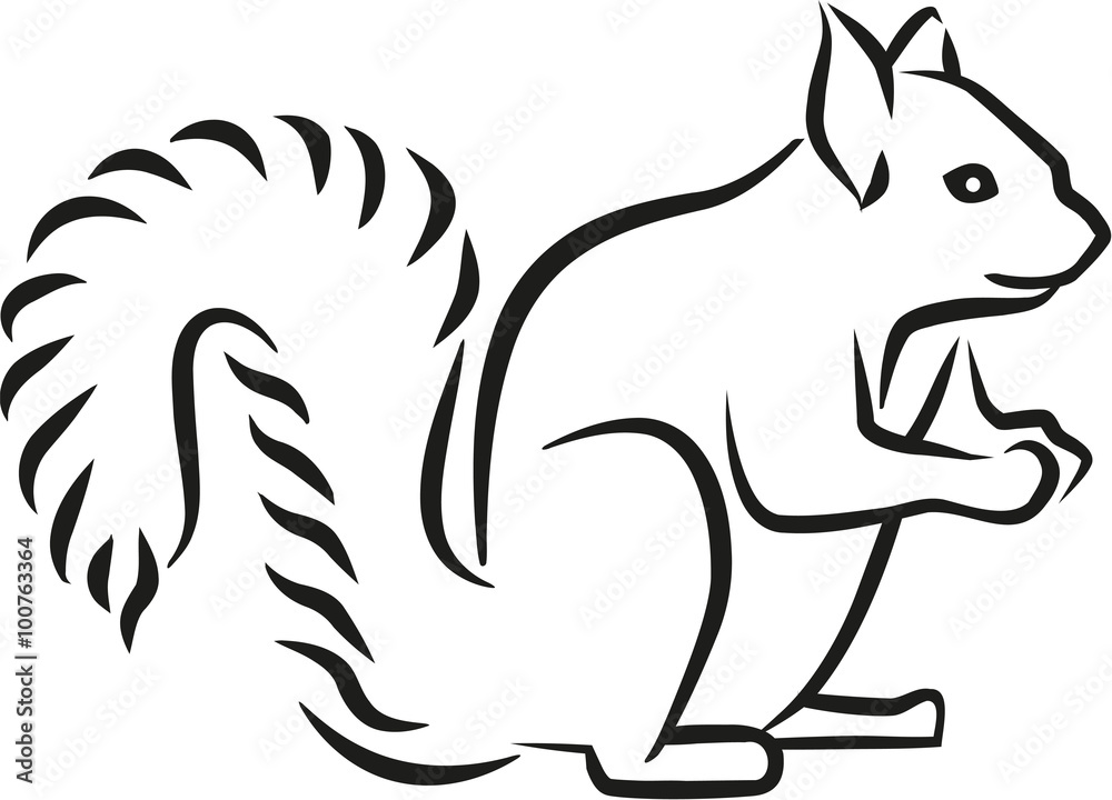 Squirrel caligraphy style Squirrel caligraphy style