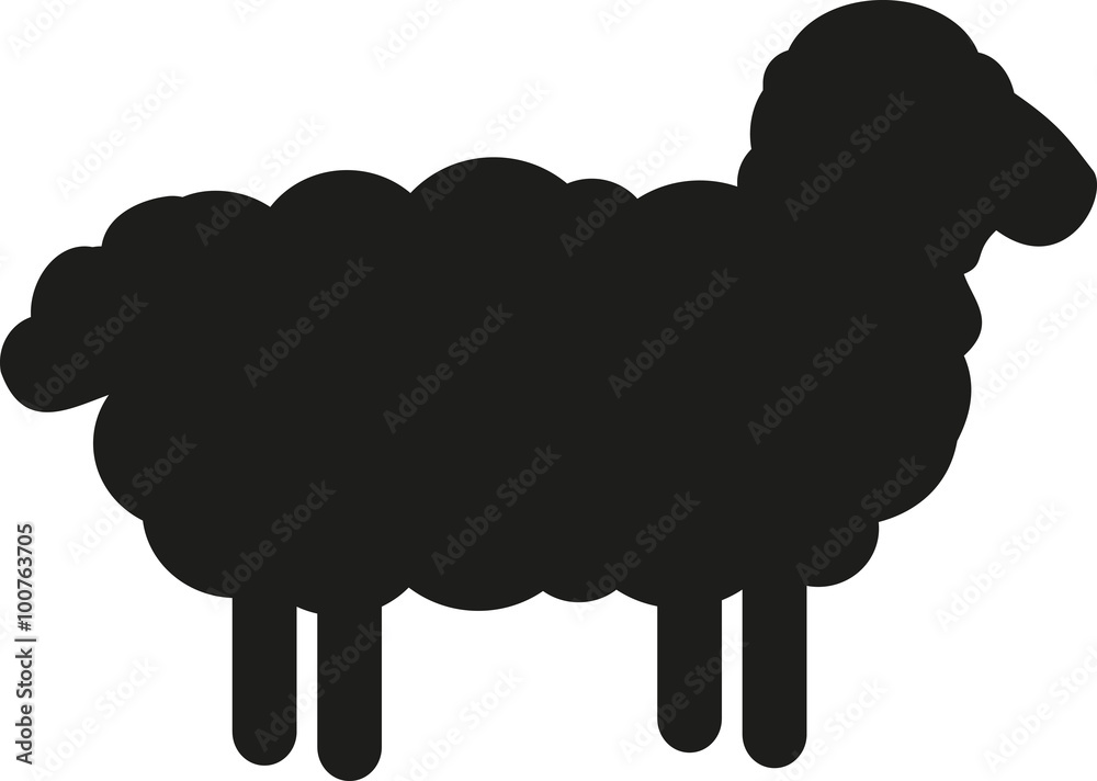 Obraz premium Silhouette of a sheep