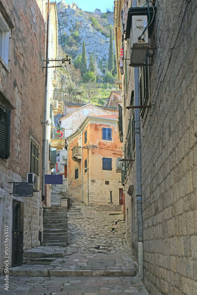 Kotor, Montenegro, January, 6, 2016: The image of Kotor, Montenegro