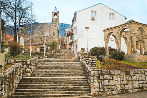 Foto Mostar, Bosnia, January, 3, 2016: The streat of Mostar, Bosnia