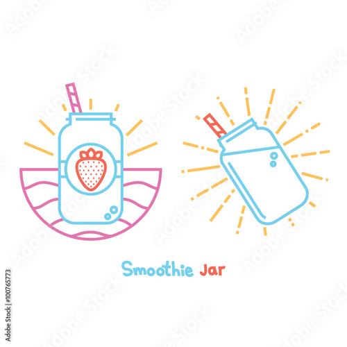 Smoothie jar vector illustration