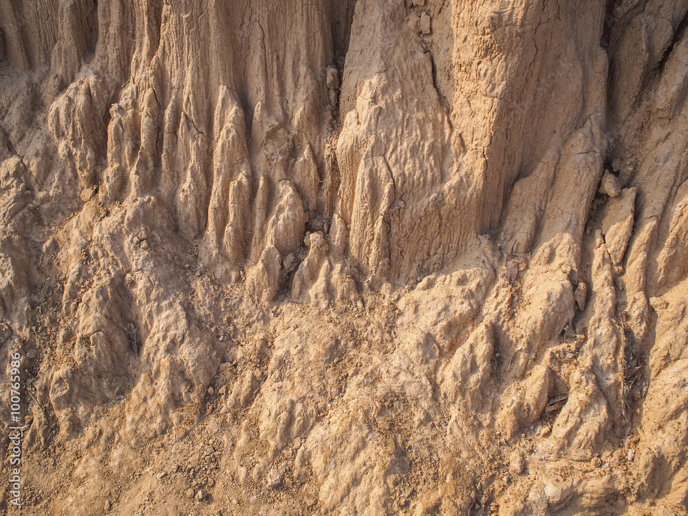 Obraz premium Ancient corrosion of soil at Sao Din Na Noi, Nan,Thailand