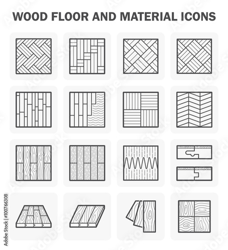 Wood floor icons