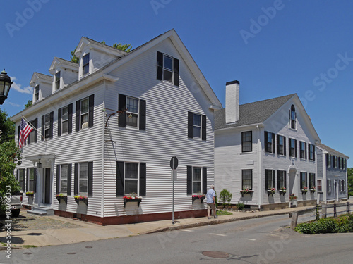 colonial houses from 1700s in Plymouth, Massachusetts © Spiroview Inc.