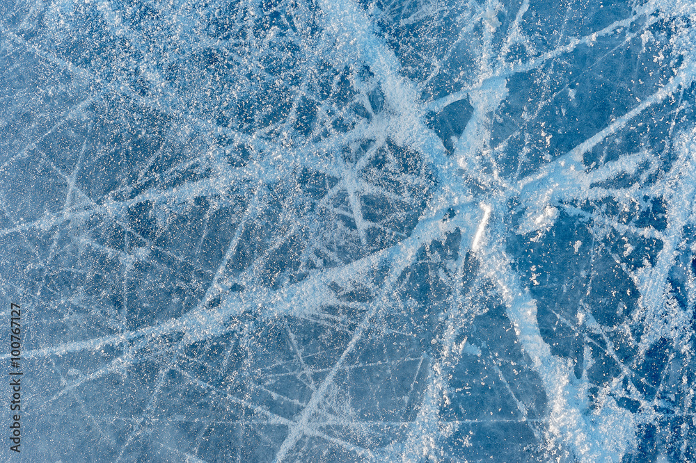 Ice texture on a skating rink Ice texture on a skating rink