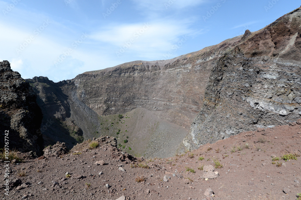 Inside the Mount Vesuvius volcano crater Inside the Mount Vesuvius volcano crater