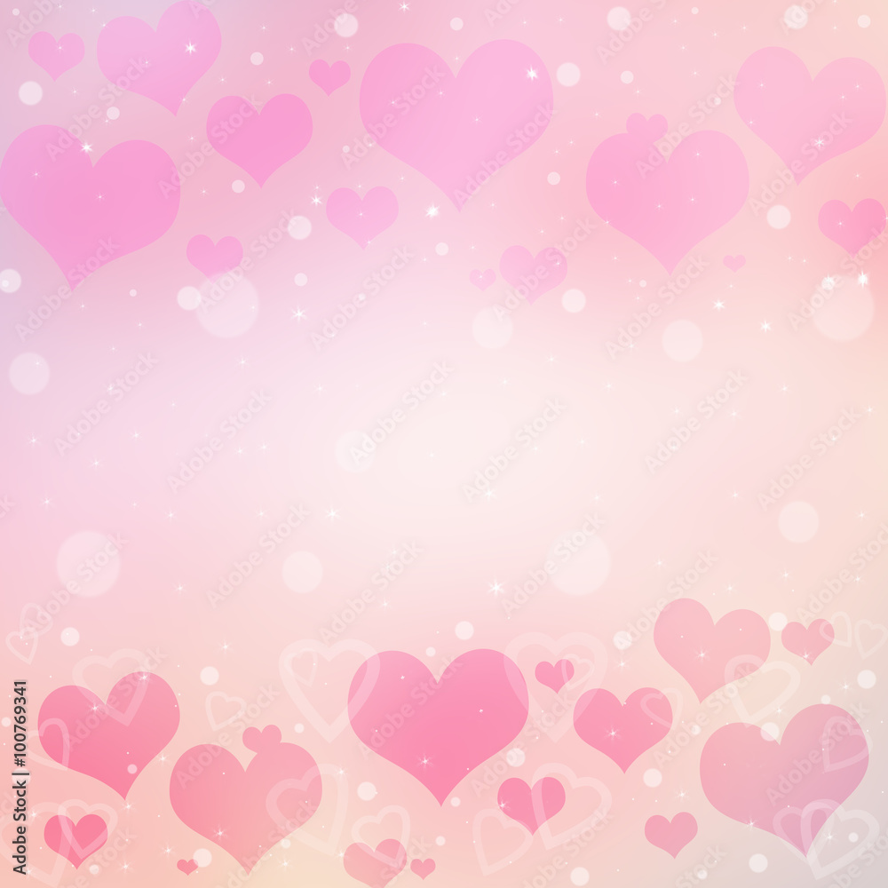 Abstract Valentine's day background with hearts