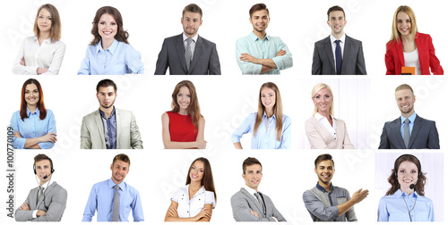 Collage of business people ...