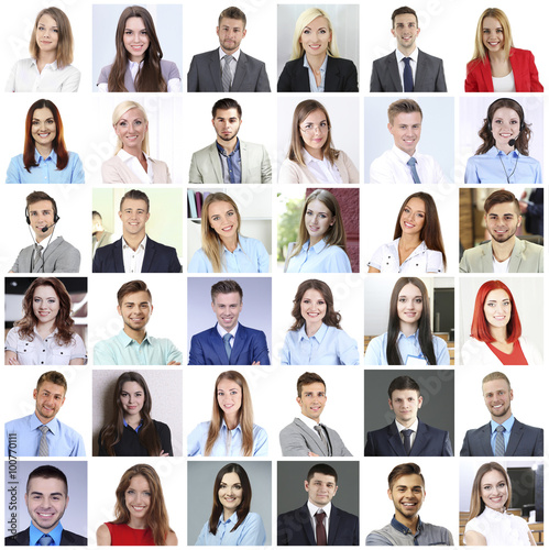 Collage of business people ...