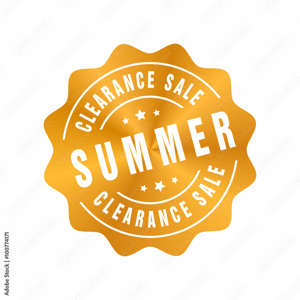 Vector Summer Clearance Sale Badge Stock Vector