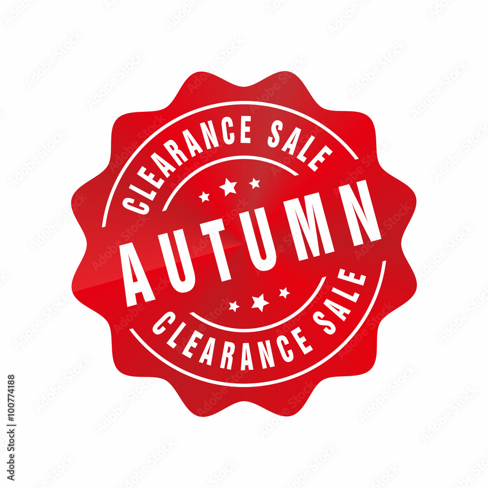 Vector Autumn Clearance Sale Badge Vector Autumn Clearance Sale Badge