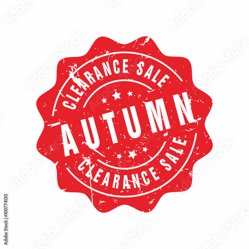 Vector Autumn Clearance Sale Stamp