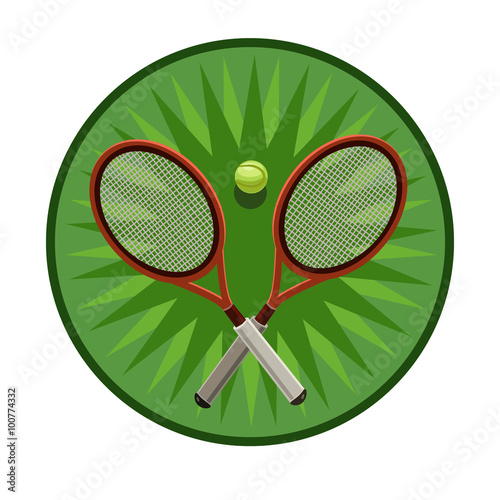 Icon sport tennis/ Icon sport tennis two rackets and ball icon and website  