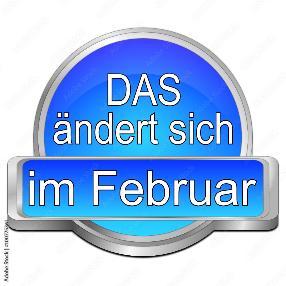 That's new in February Button - in german That's new in February Button - in german