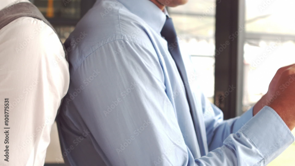 Business people using their smartphone 