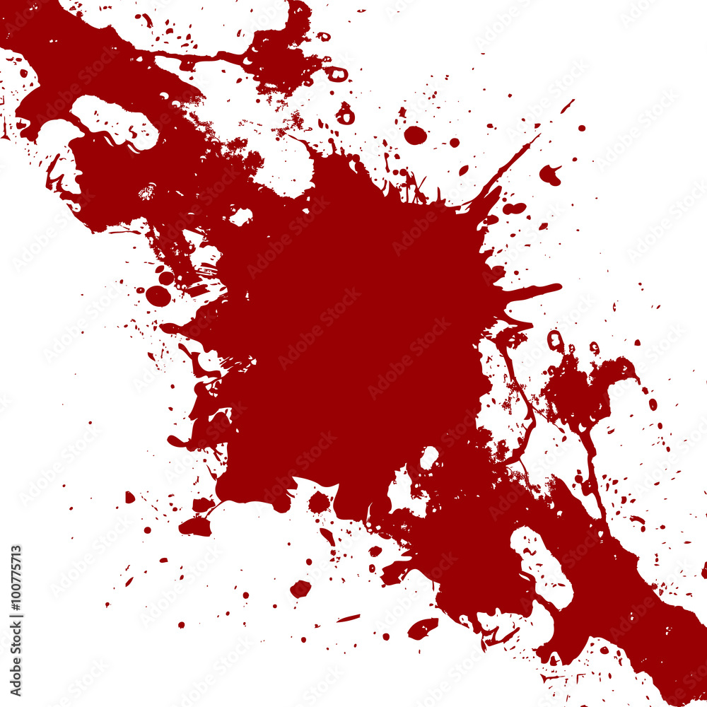 Vector ink  red paint splatter  Background. illustration vector