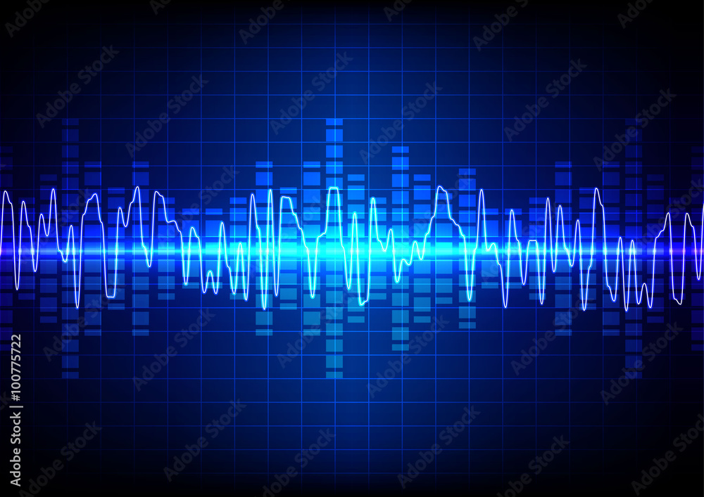 square Vector sound waves technology background. illustration v square Vector sound waves technology background. illustration v