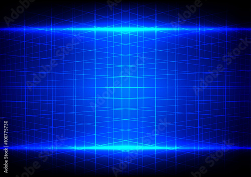 abstract blue light effect and grid perspective pattern backgrou