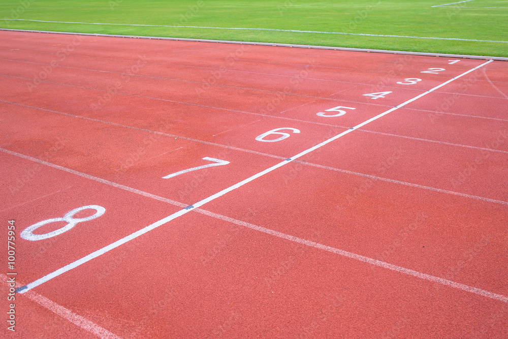 Start point with number of running track. Start point with number of running track.