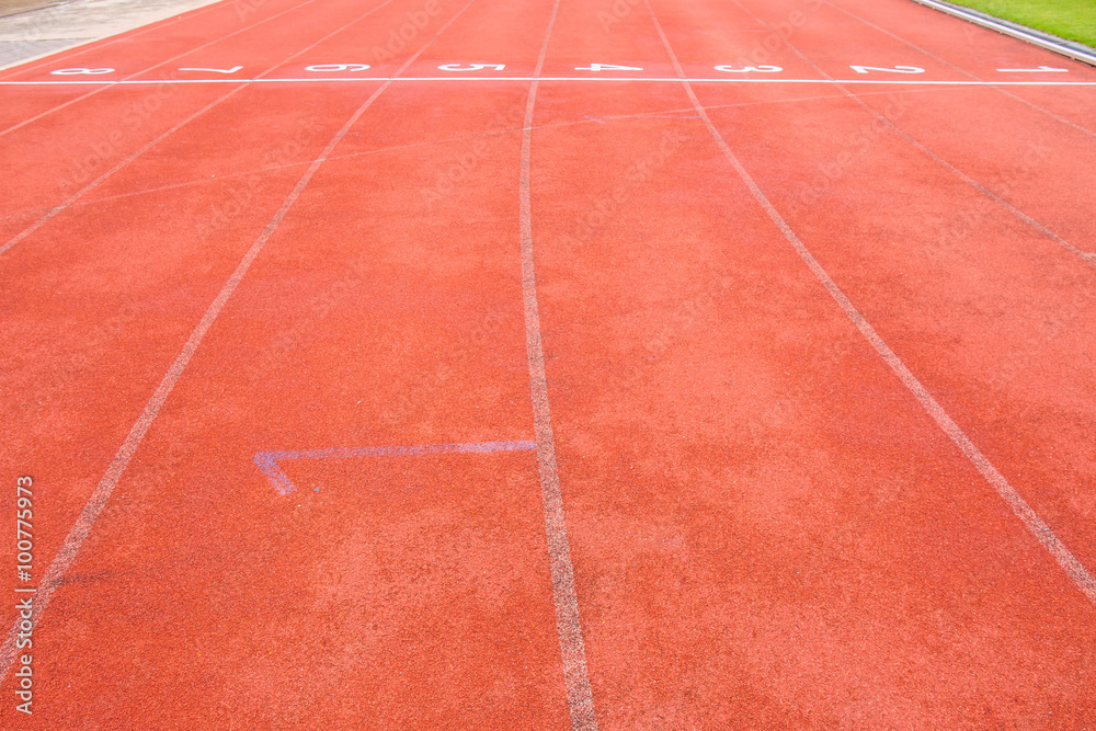 Start point with number of running track. Start point with number of running track.