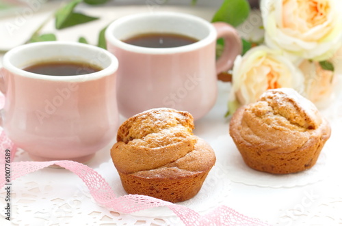 Muffins and coffee