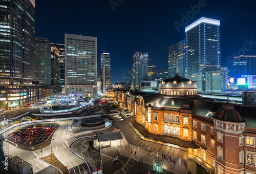 Night view of Tokyo Station 