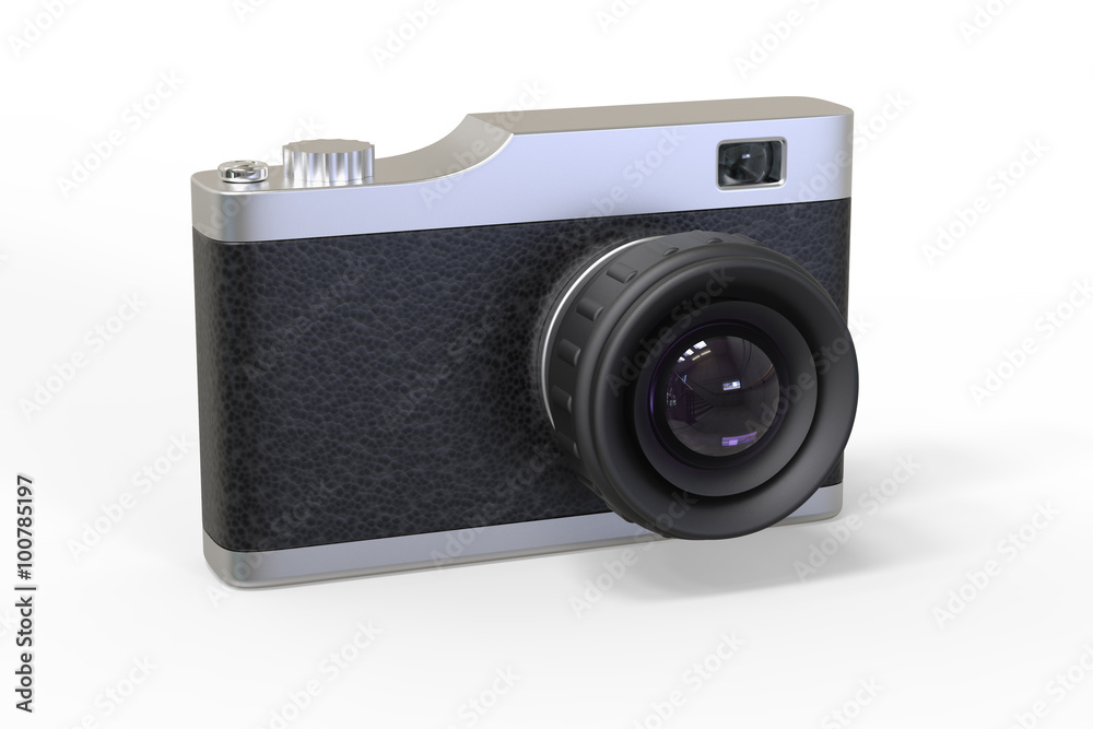 old school style photo camera 3d render old school style photo camera 3d render
