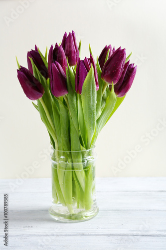 Wallpaper Mural Tulips in a glass vase Torontodigital.ca